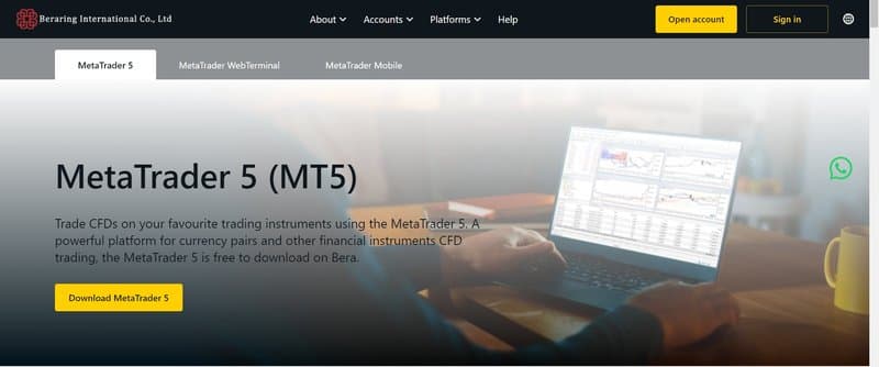 Beraring International Co., Ltd's MT5 trading software