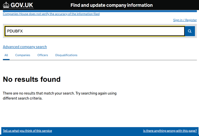 Companies House Query Result