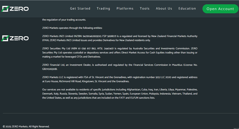 Displayed Financial Regulation on Official Website