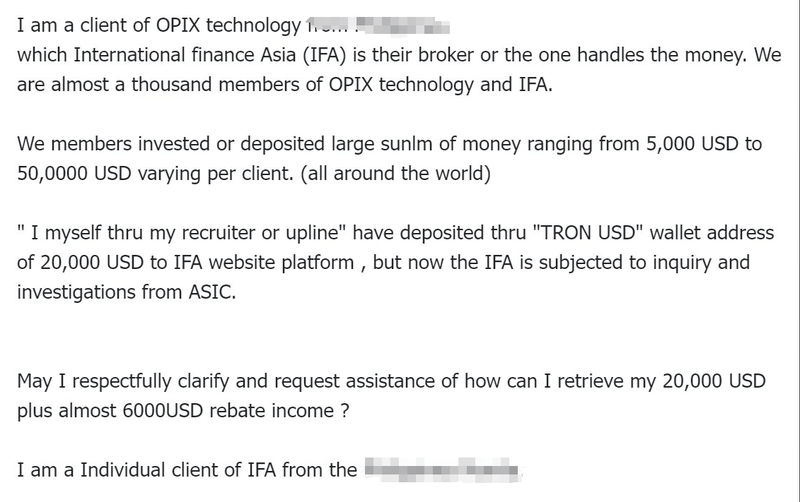 Letter from Opixtech