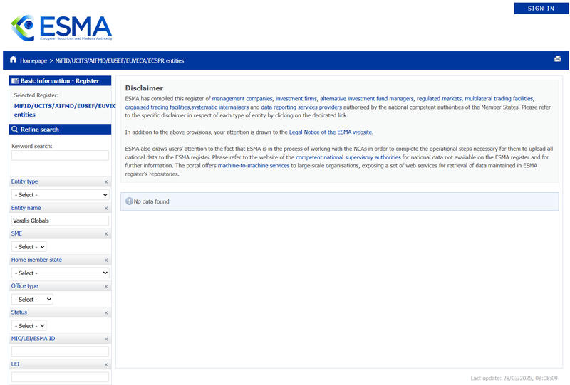 European Securities and Markets Authority(ESMA)
