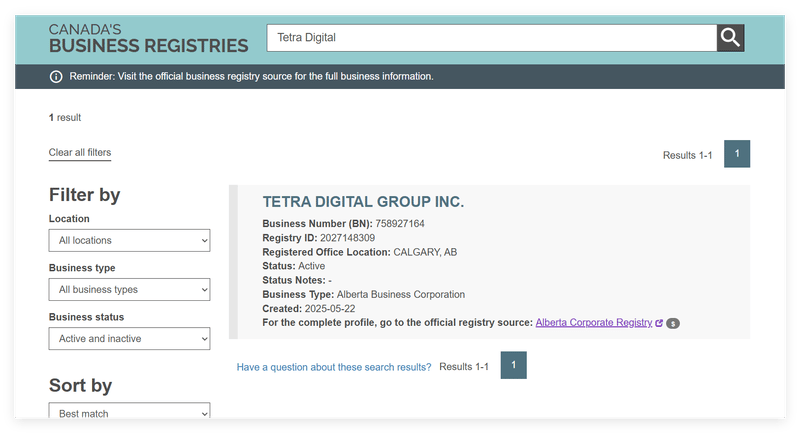 Canada’s Business Registries