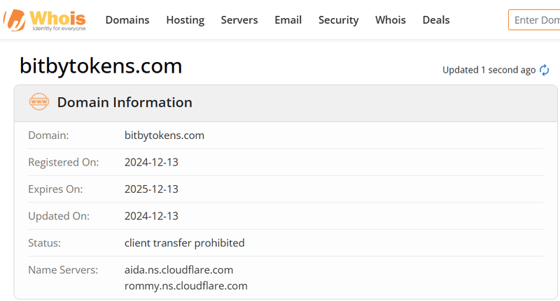 Resultados de búsqueda Whois
