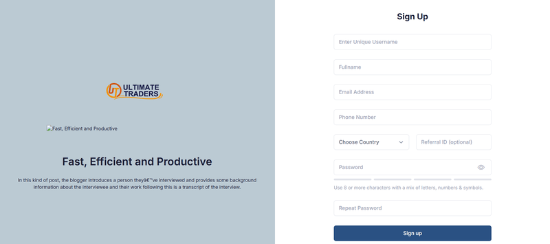Trading Account Registration Process
