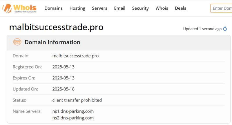 Whois Query Result