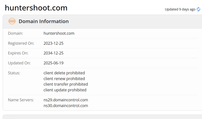 Domain Registration Information
