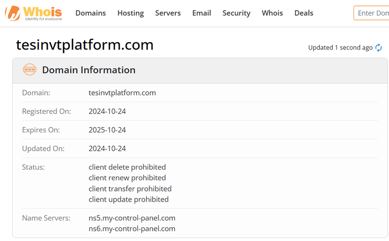 Resultado de Consulta Whois