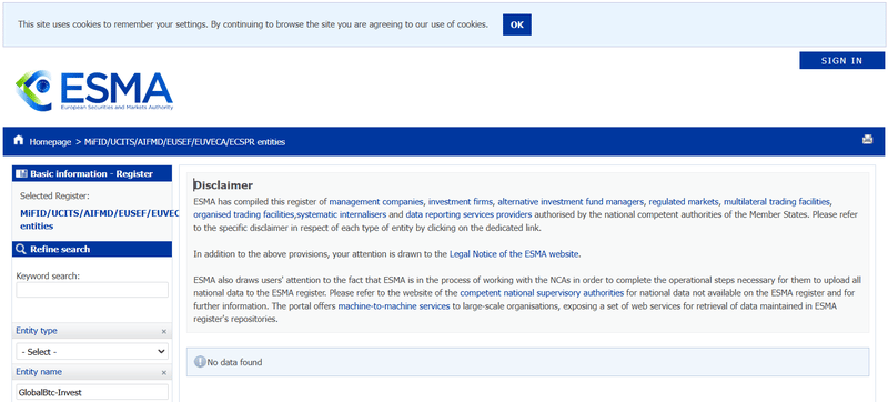 European Securities and Markets Authority (ESMA)