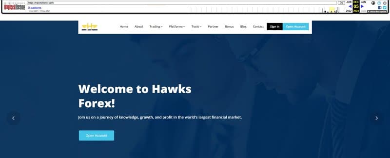 Hawks Forex's website design is constantly being updated