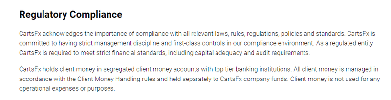10.10 CartsFx Website Regulation Information