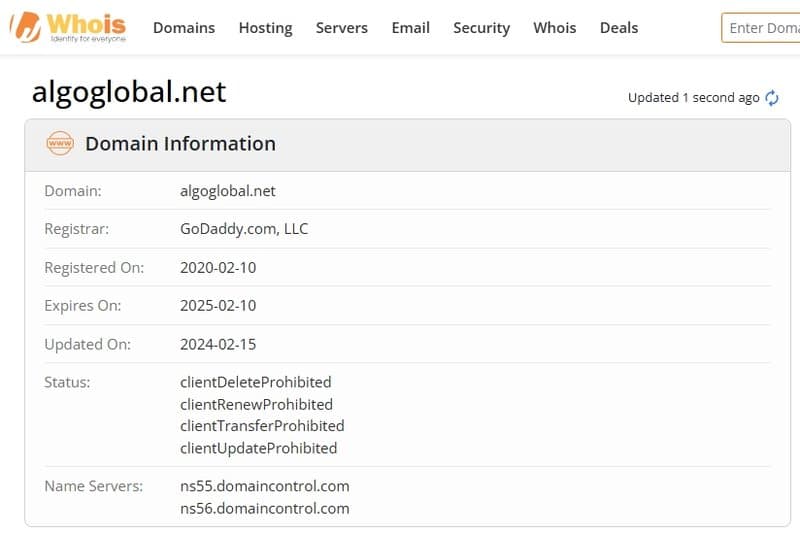 Website Registration Date
