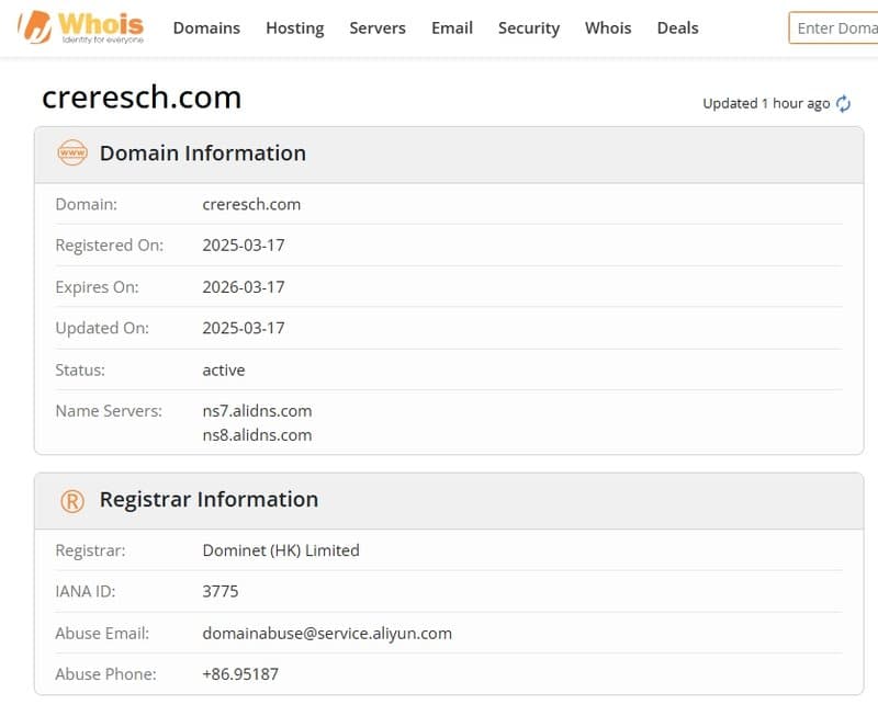 Website Registration Time
