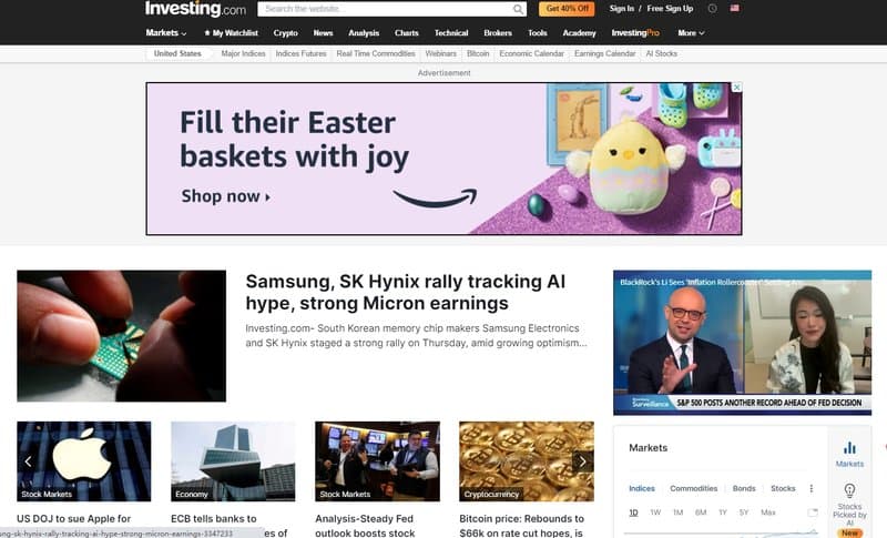 Investing.com official website