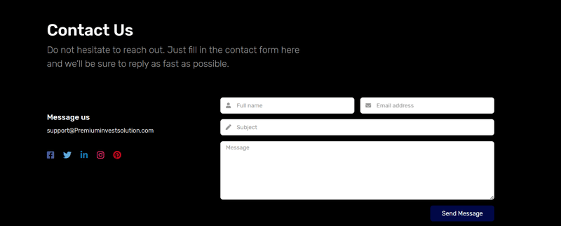 Premium Invest Solution customer support