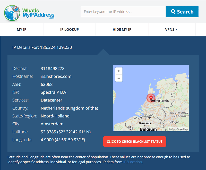 What Is My IP Address Query Result