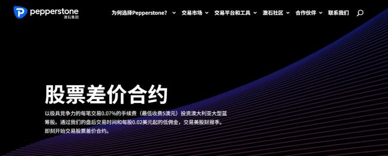 Pepperstone Trading Products Stock CFDs