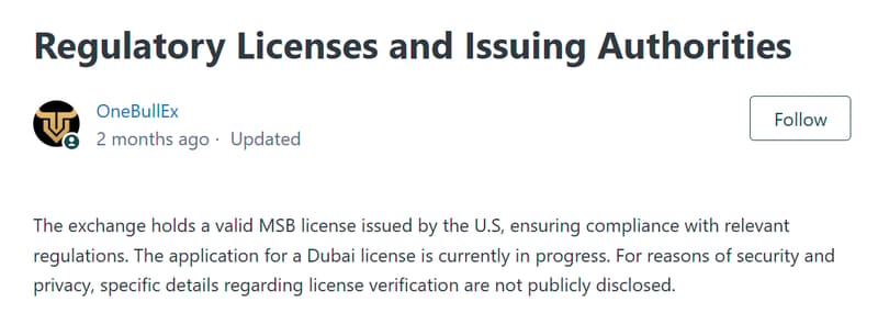 regulatory registration information