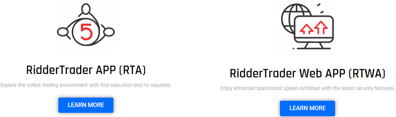 Plataforma de trading ofrecida por Ridder Trade