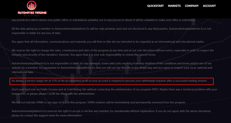 Withdrawal conditions