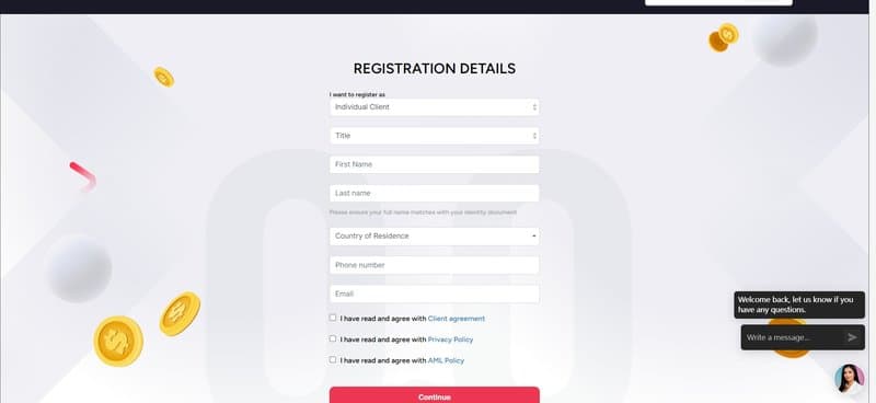 Регистрация учетной записи Vonway