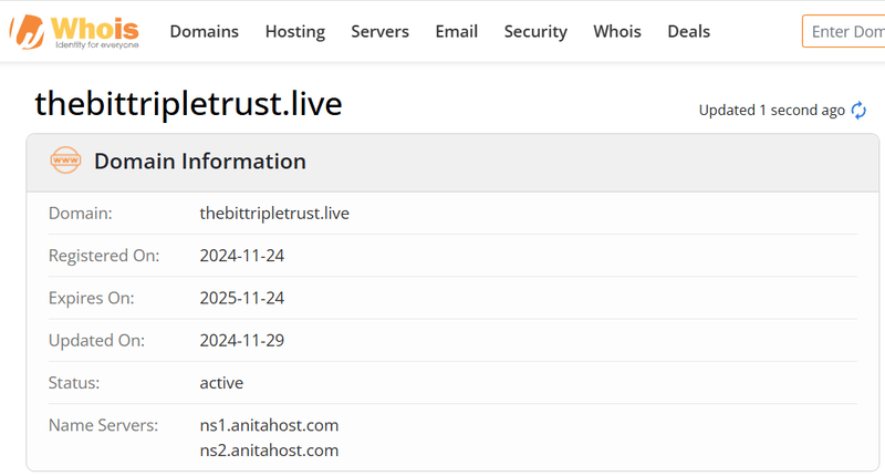 ผลการค้นหา Whois