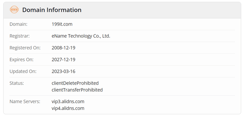 Internet Data Information Network whois.com domain age data