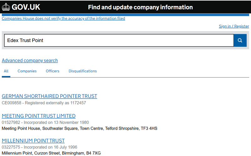 Companies House 조회 결과