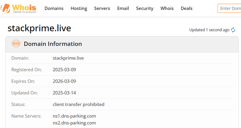Whois Query Result
