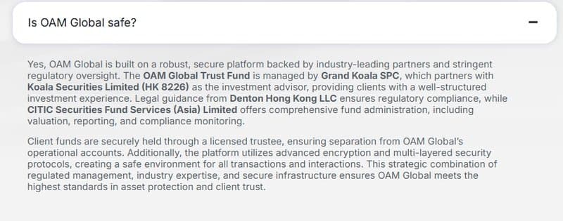 พันธมิตรของ OAM Global คือ Koala Securities Limited