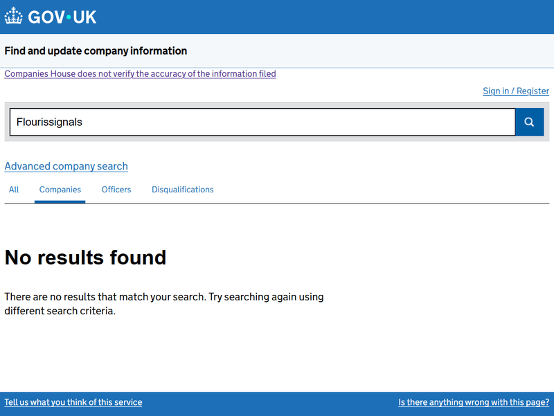 Companies House Query Result