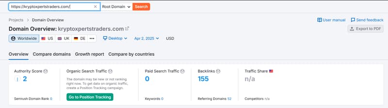 Semrush自然検索流量データ