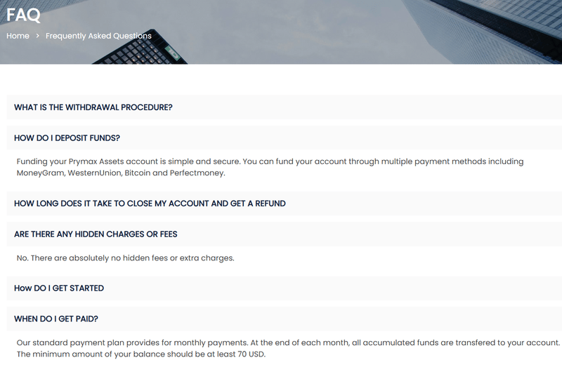 Deposit and withdrawal methods