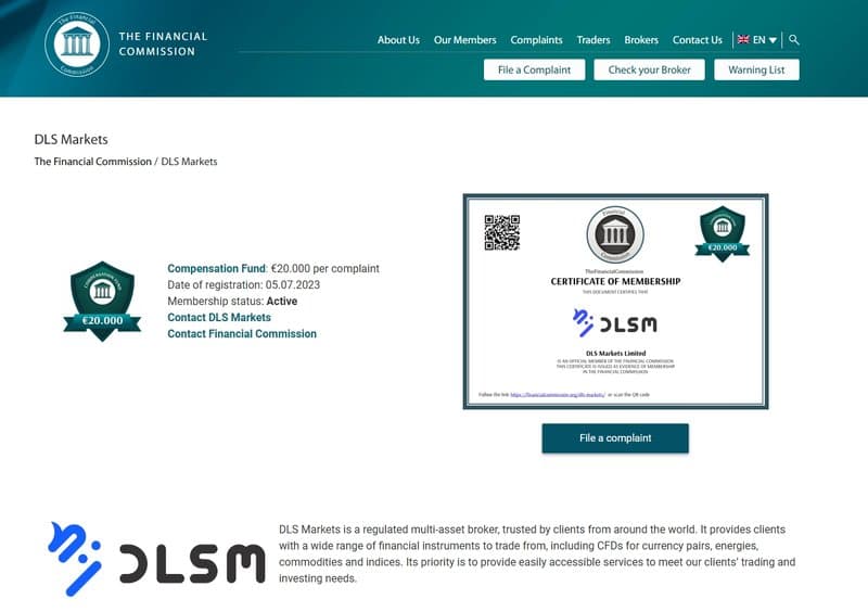 DLSM membership found in the Financial Commission