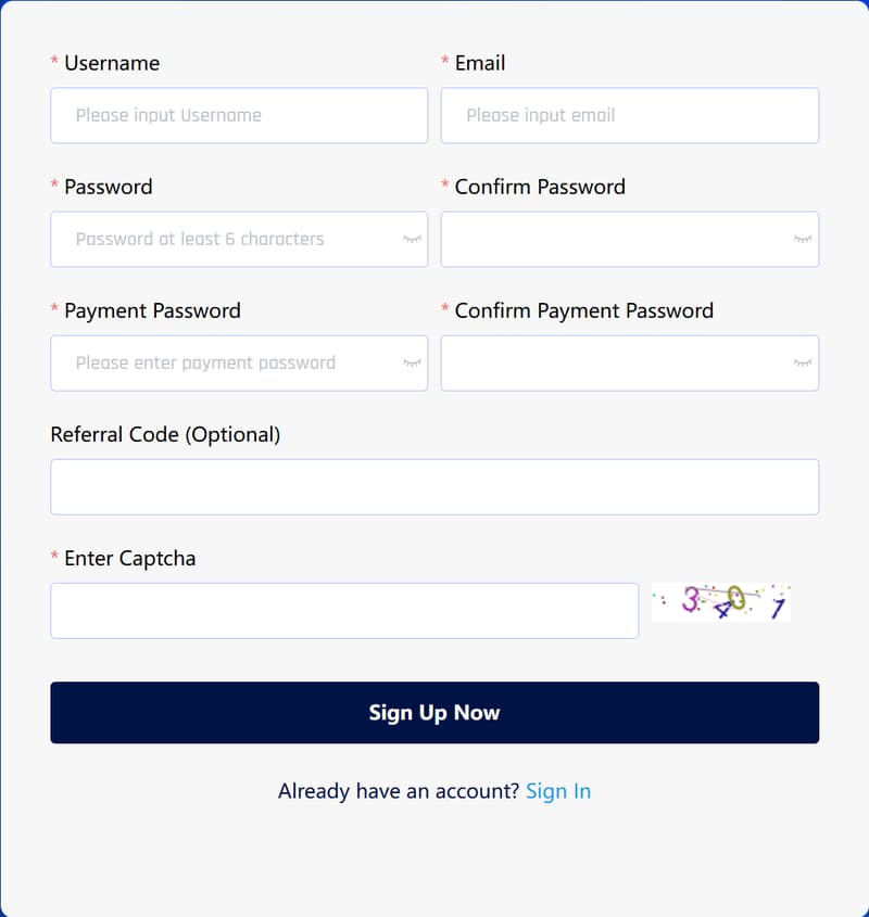 Registration Form