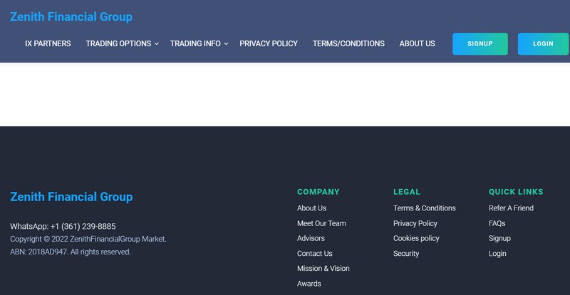 Zenith FinancialGroup Market