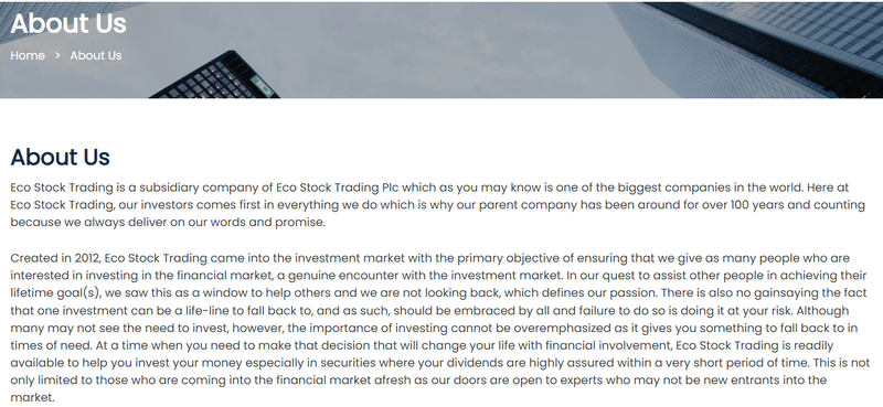 Claims on the company's history on its website
