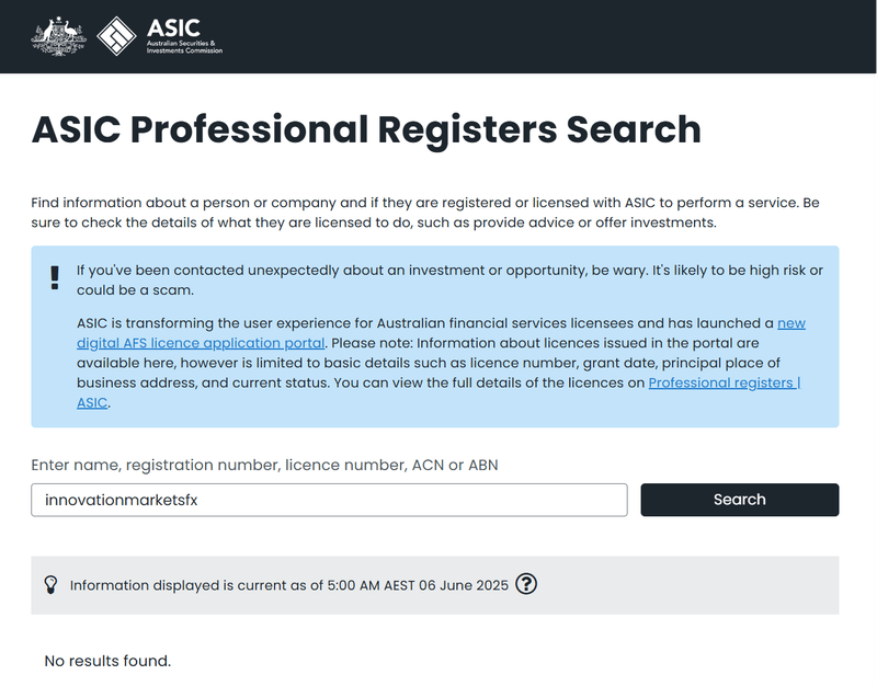 ASIC Query Result