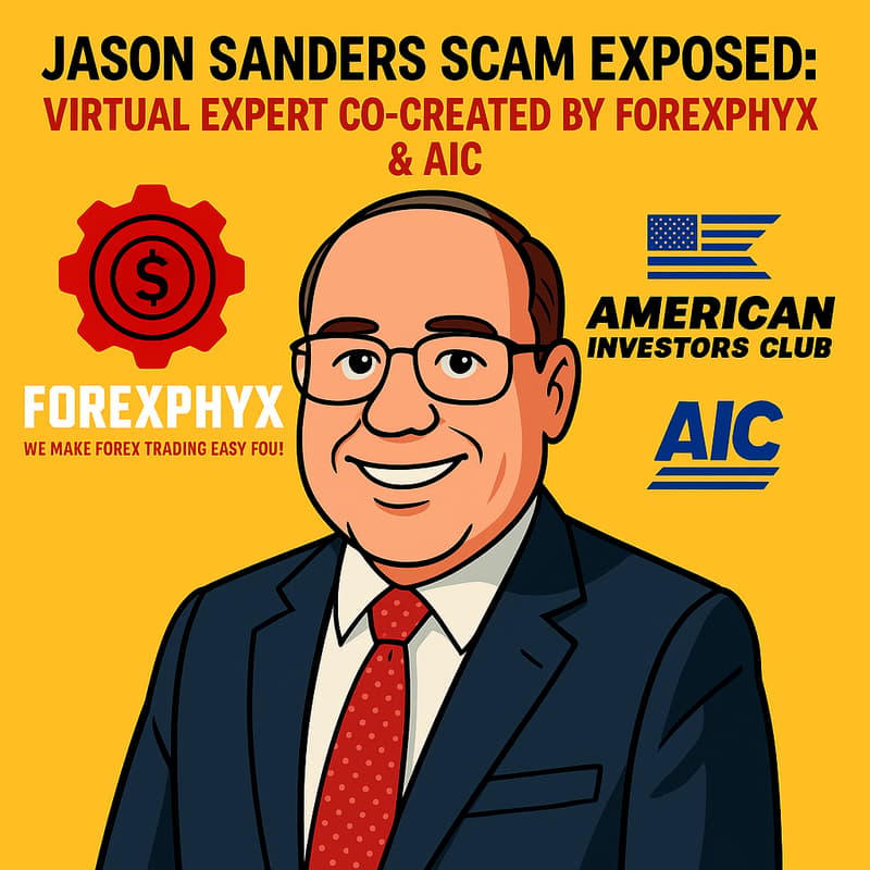 Jason Sanders 사기 폭로: ForexPhyx와 AIC가 공동으로 만든 가상 전문가