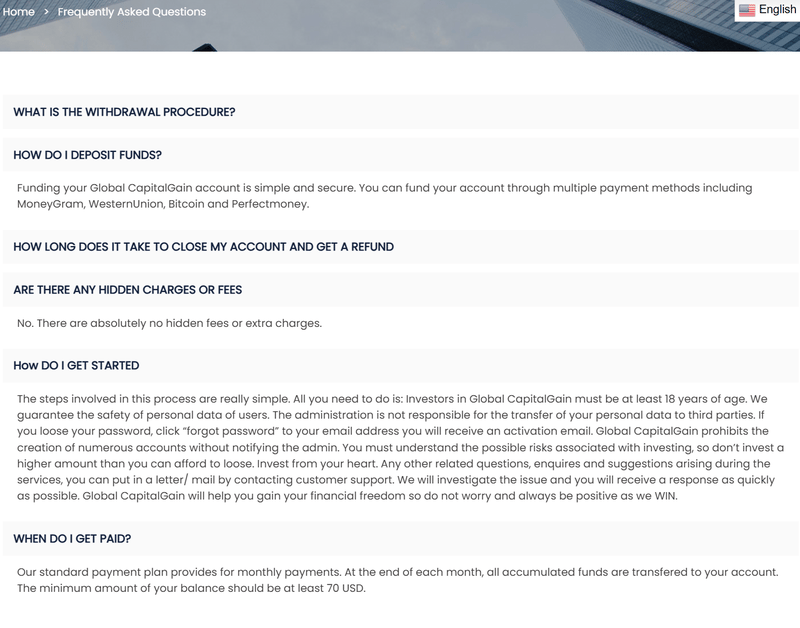 Deposit and withdrawal methods