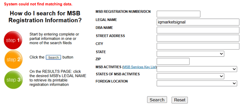 FinCEN Query Result