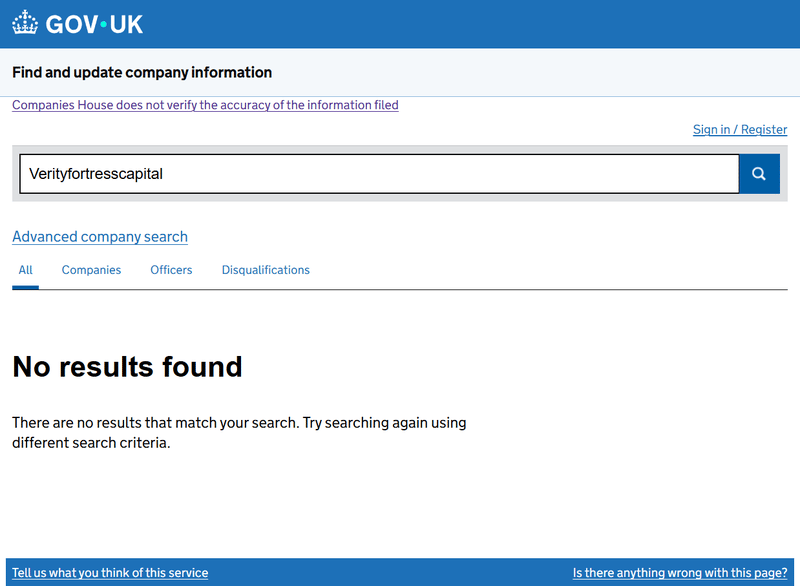 Resultado de la consulta de Companies House