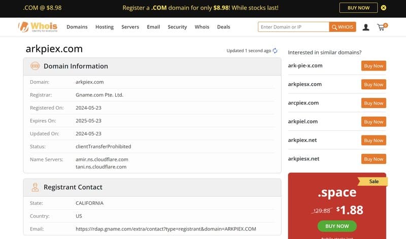 arkpiex.com domain