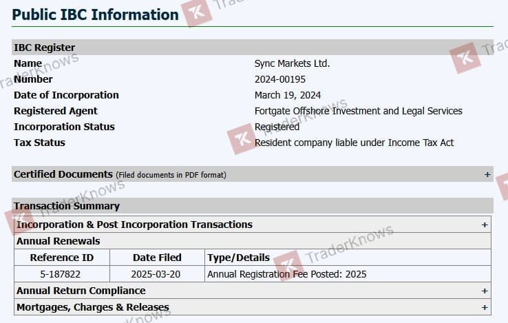 Sync Markets จดทะเบียนในเซนต์ลูเซีย