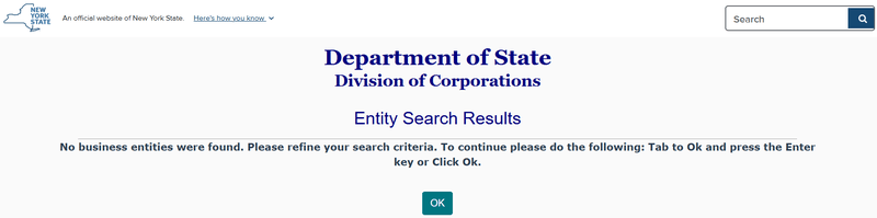 NEW YORK STATE Query Result