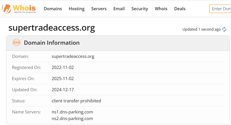 Whois Query Result