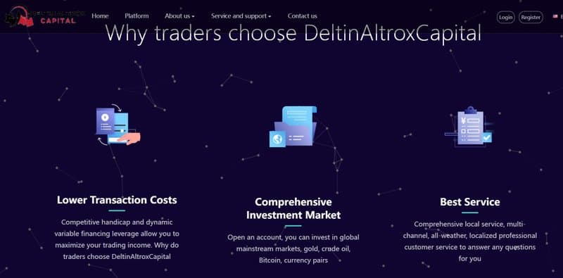Deltin Altrox Capital's web