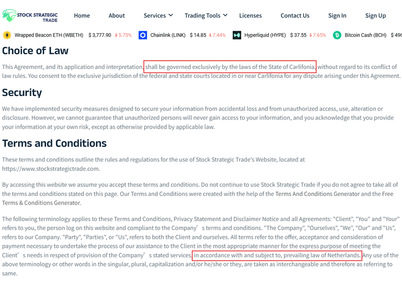 Terms & Conditions Analysis