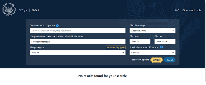 SEC Query Result