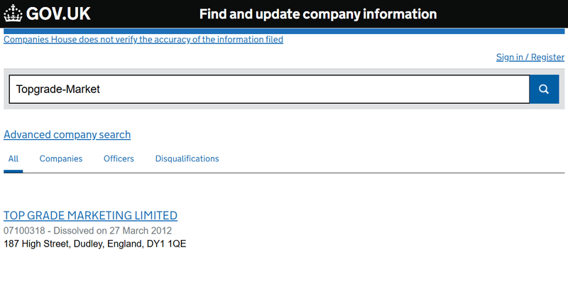 Resultado de la consulta Companies House