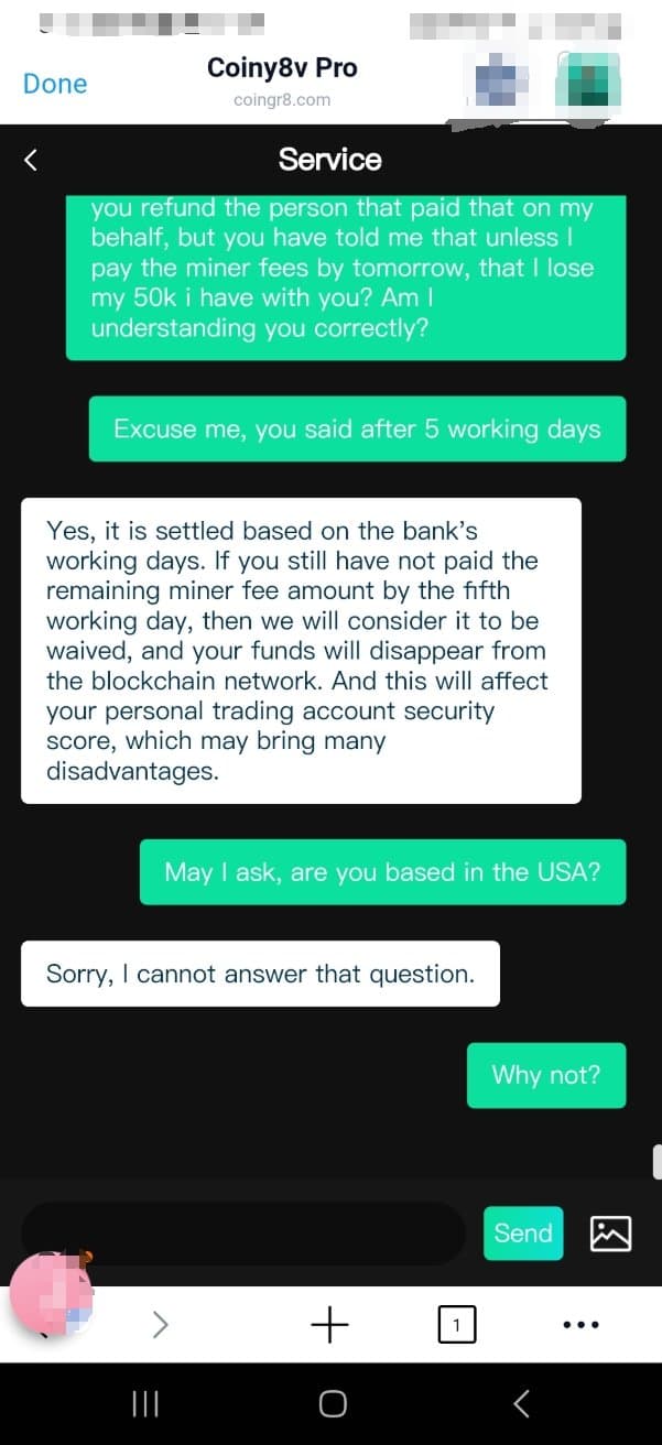Coin8v chat record